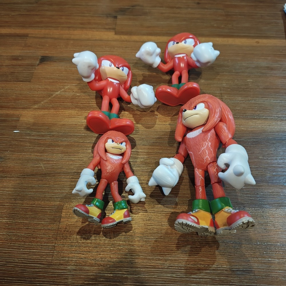 Knuckles The Echidna Mini Figure Lot 2" 4" Movie Jakks ZA1 - Picture 1 of 3